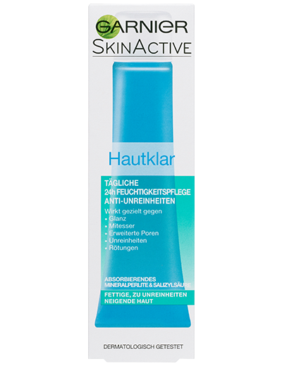 GARNIER HAUTKLAR Tägliche 24h Feuchtigkeitspflege Anti-Unreinheiten Produktbild